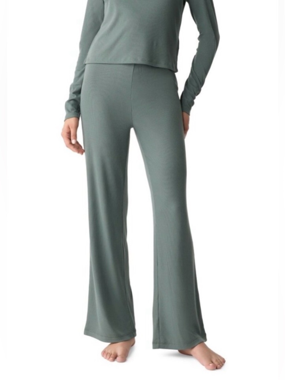NWT GapBody Women's Wide-Leg Lounge Pants - Sage Green size  $60 Retail